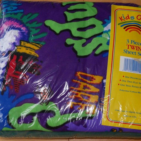 90s Vintage Nickelodeon Goosebumps Twin Sheet Set - Picture 2 of 7